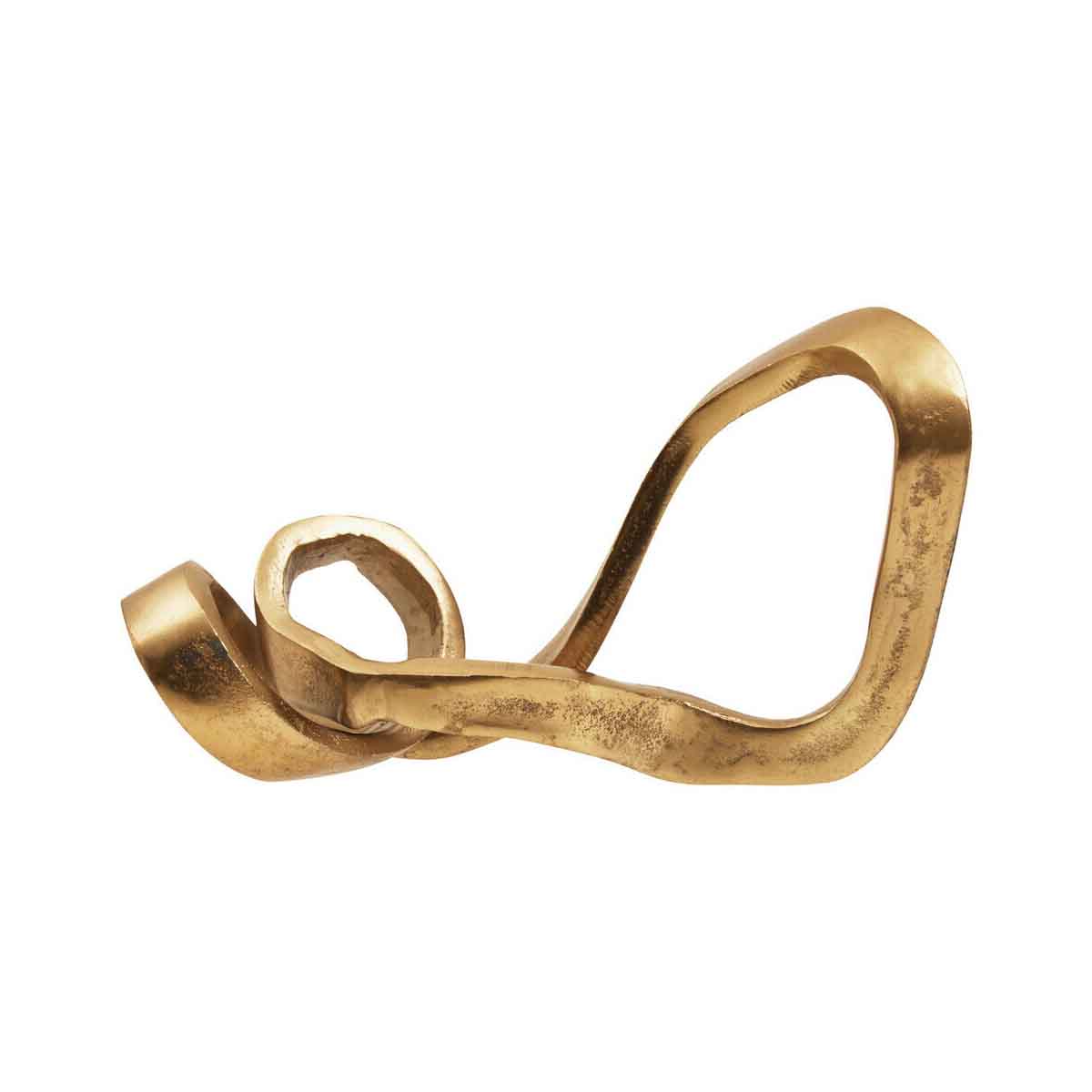 Prato Gold Finish Abstract Knot Sculpture