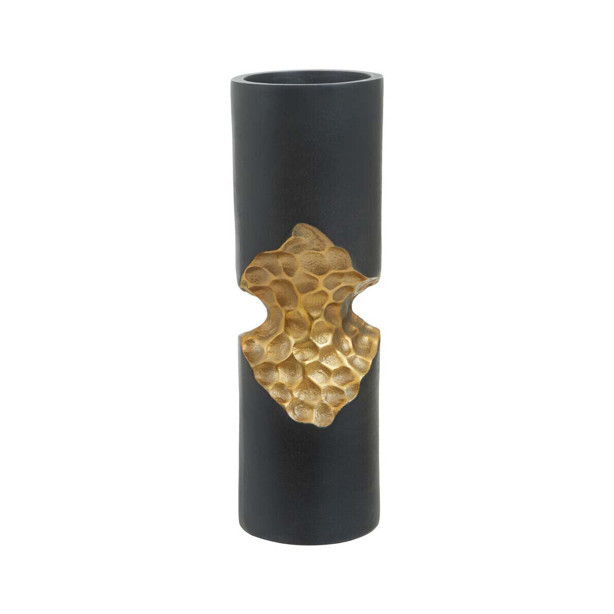 Daito Small Black and Gold Finish Candle Holder
