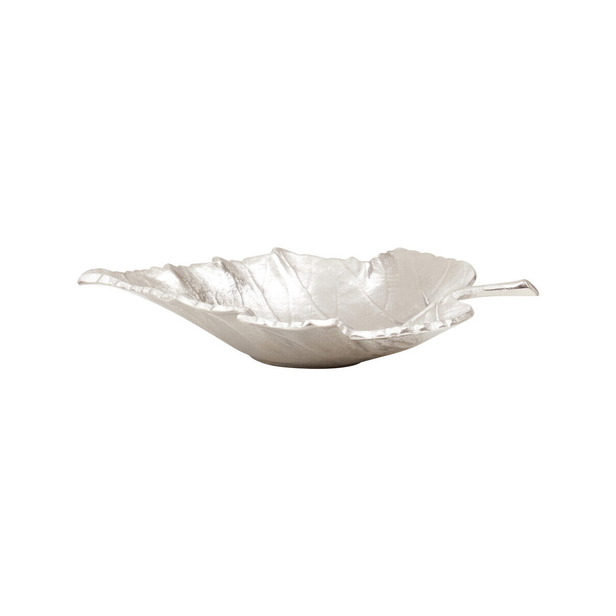 Prato Silver Finish Leaf Dish