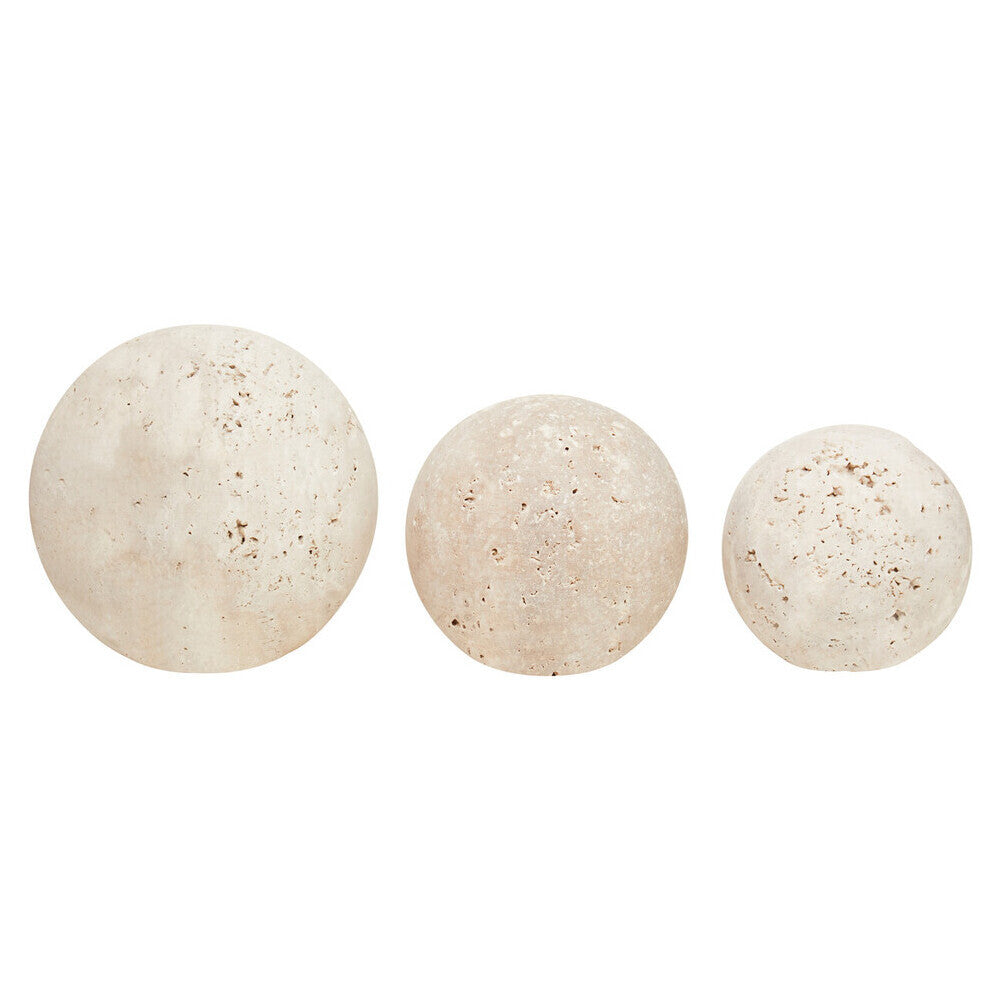 Tibor Travertine Set of 3 Deco Balls