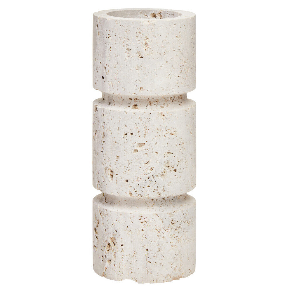 Tibor Travertine Small Candle Holder