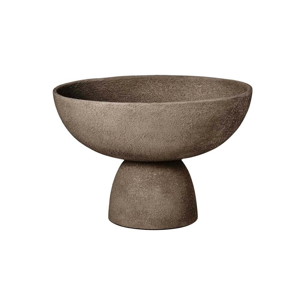 Deriva Small Textured Grey Pedestal Bowl