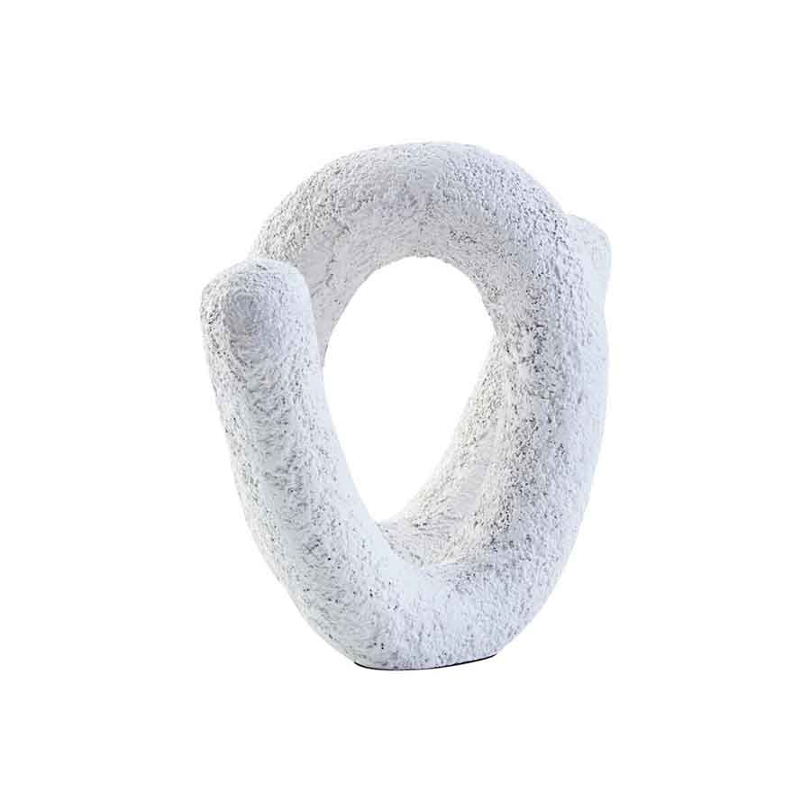 Dunas Small Textured White Loop Sculpture