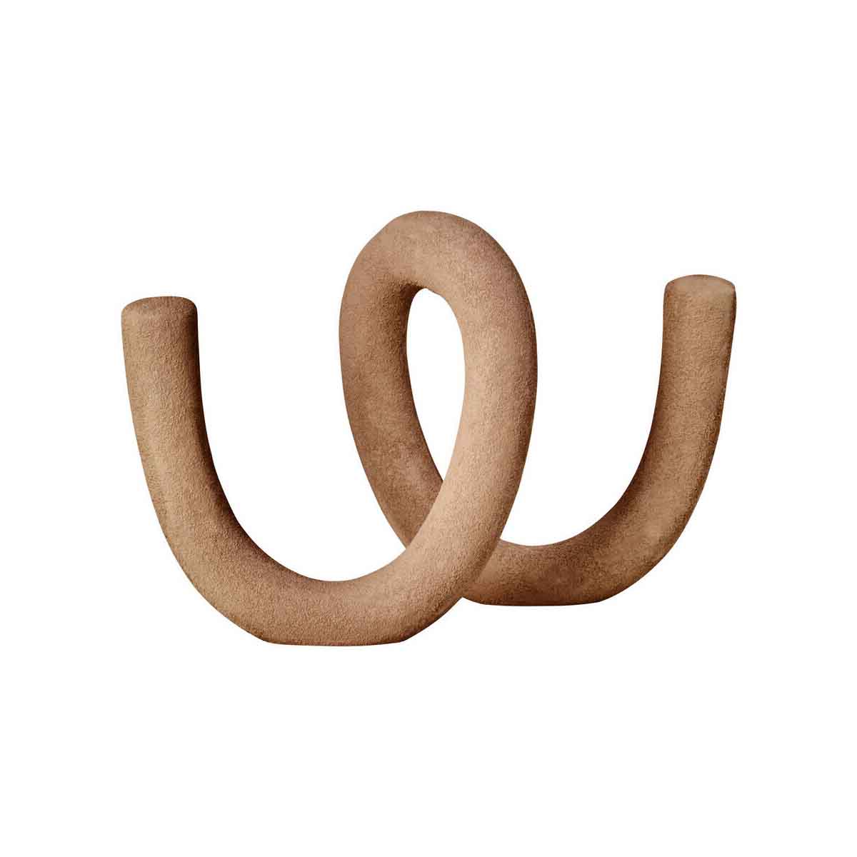 Dunas Large Textured Beige Loop Sculpture