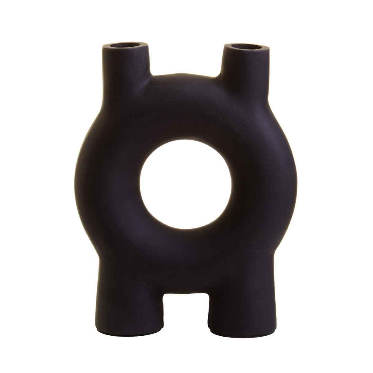 Hapax Small Black Candle Holder