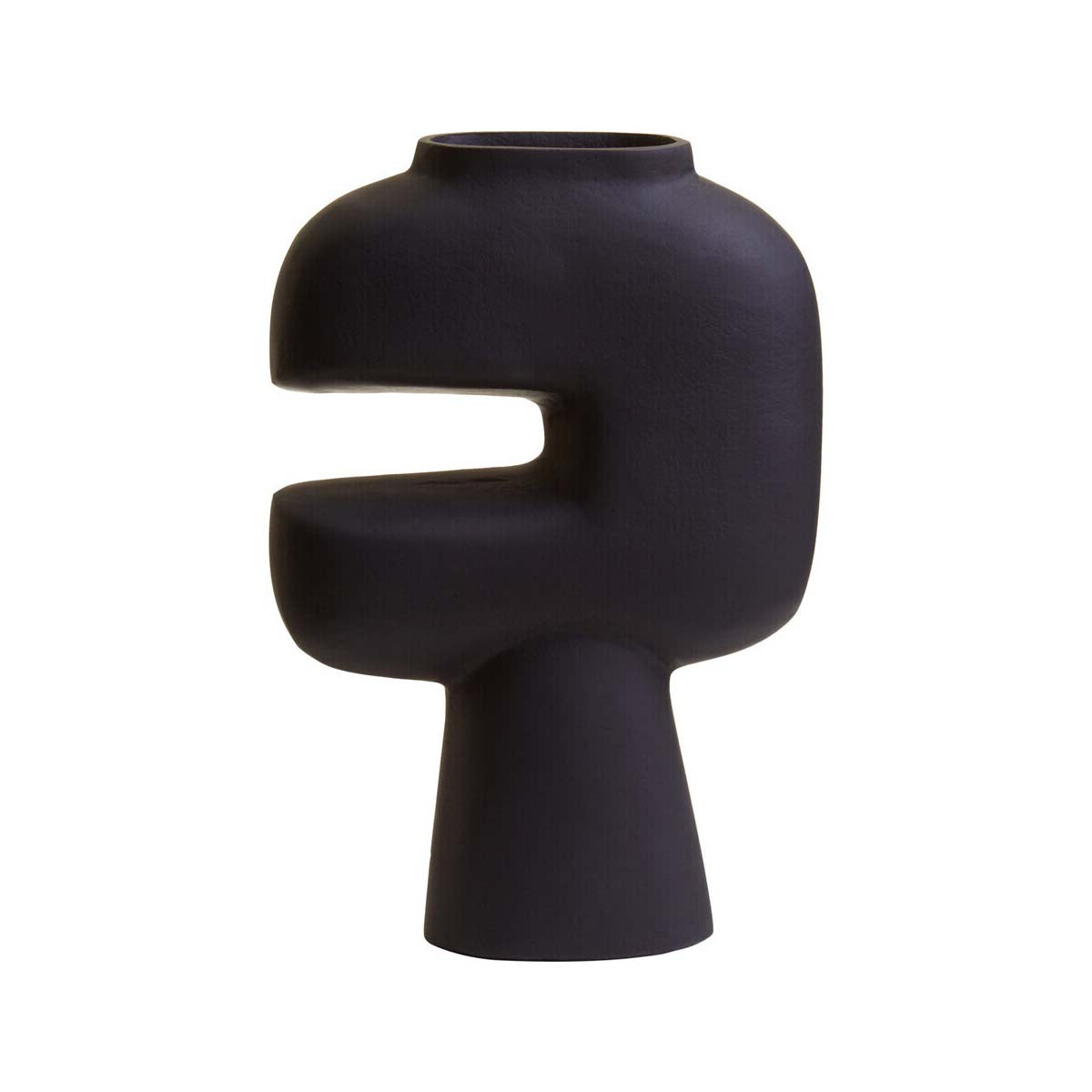 Hapax Abstract Small Black Vase
