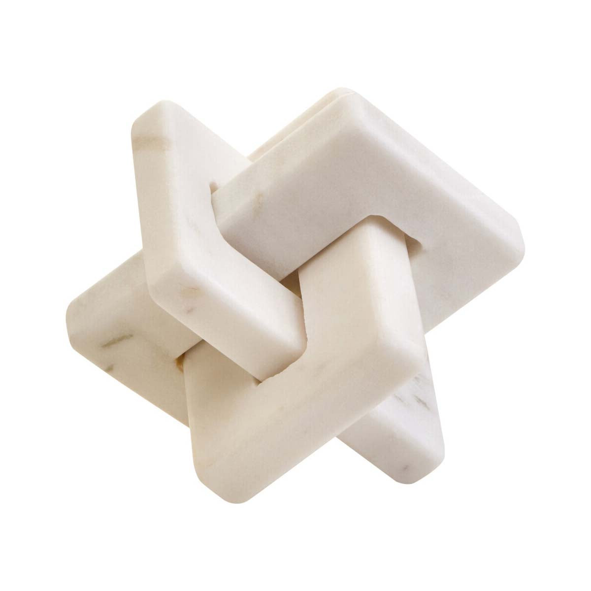 Nason White Marble Knot Sculpture