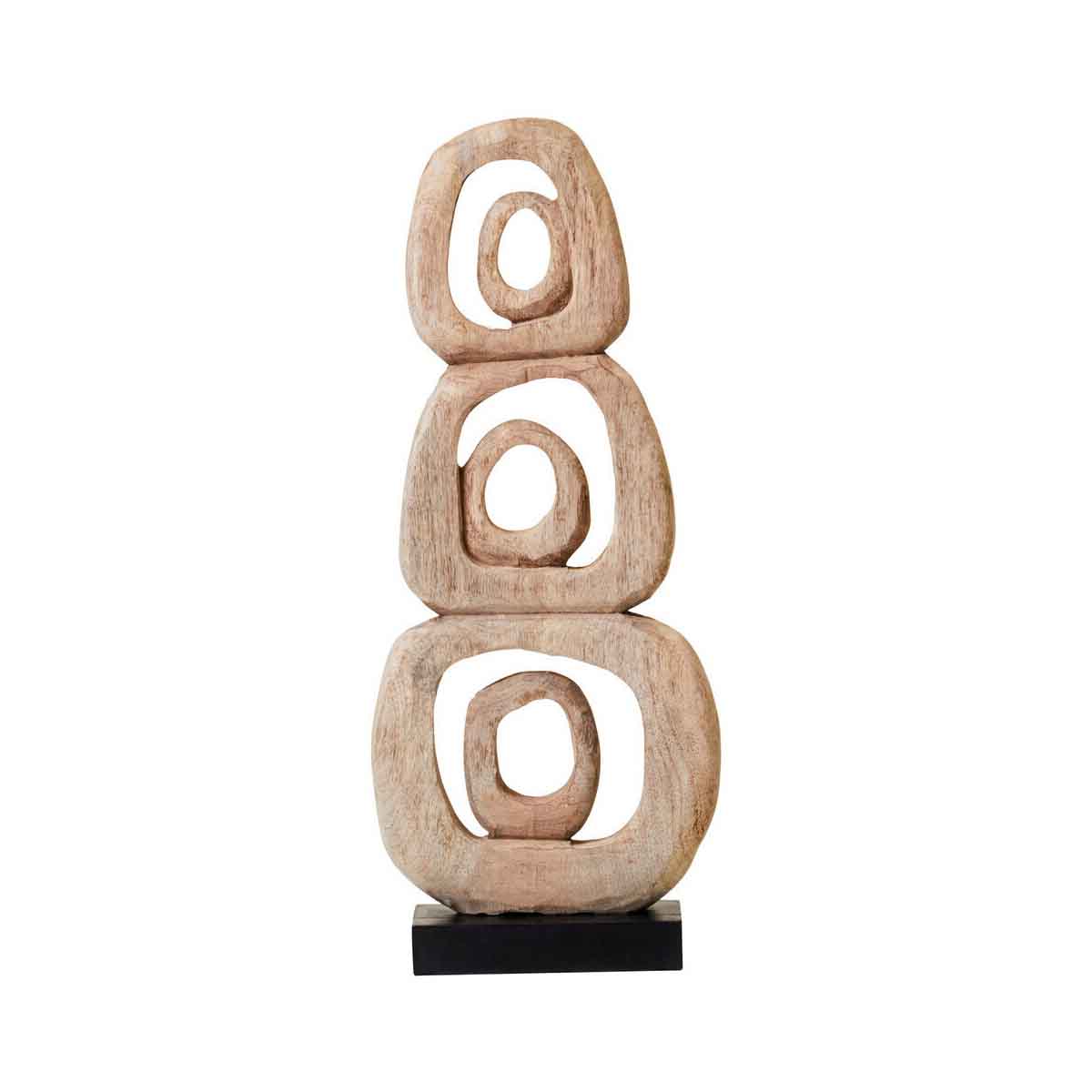 Fidel Natural Mango Wood Ring Sculpture