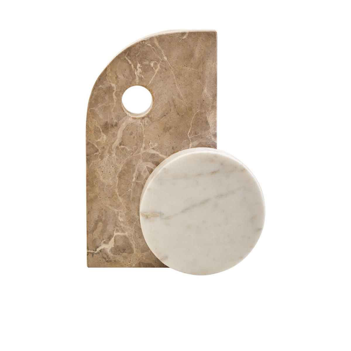 Santino Chocolate And White Marble Sculpture