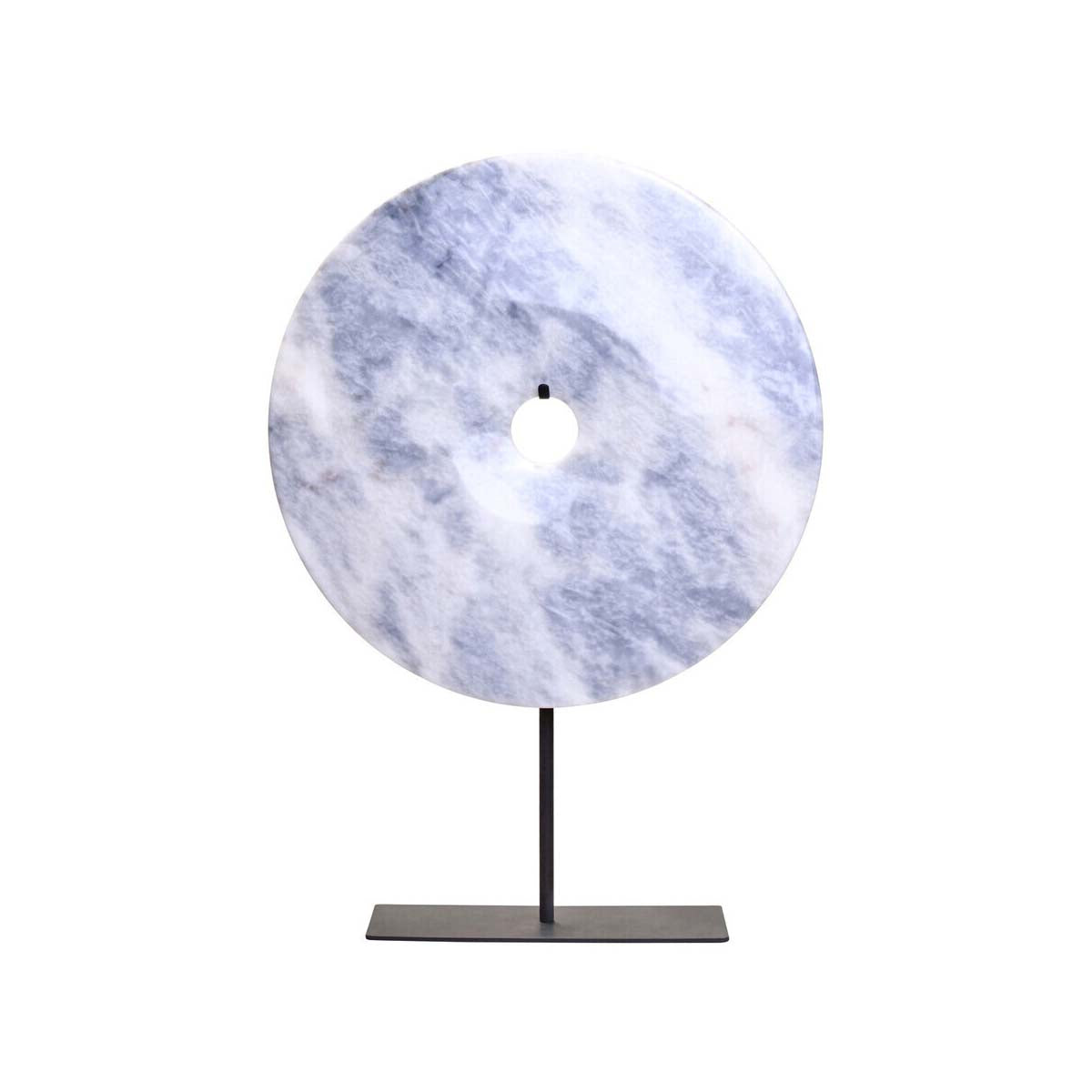 Zoro Extra Large Round Grey Marble Disc Sculpture
