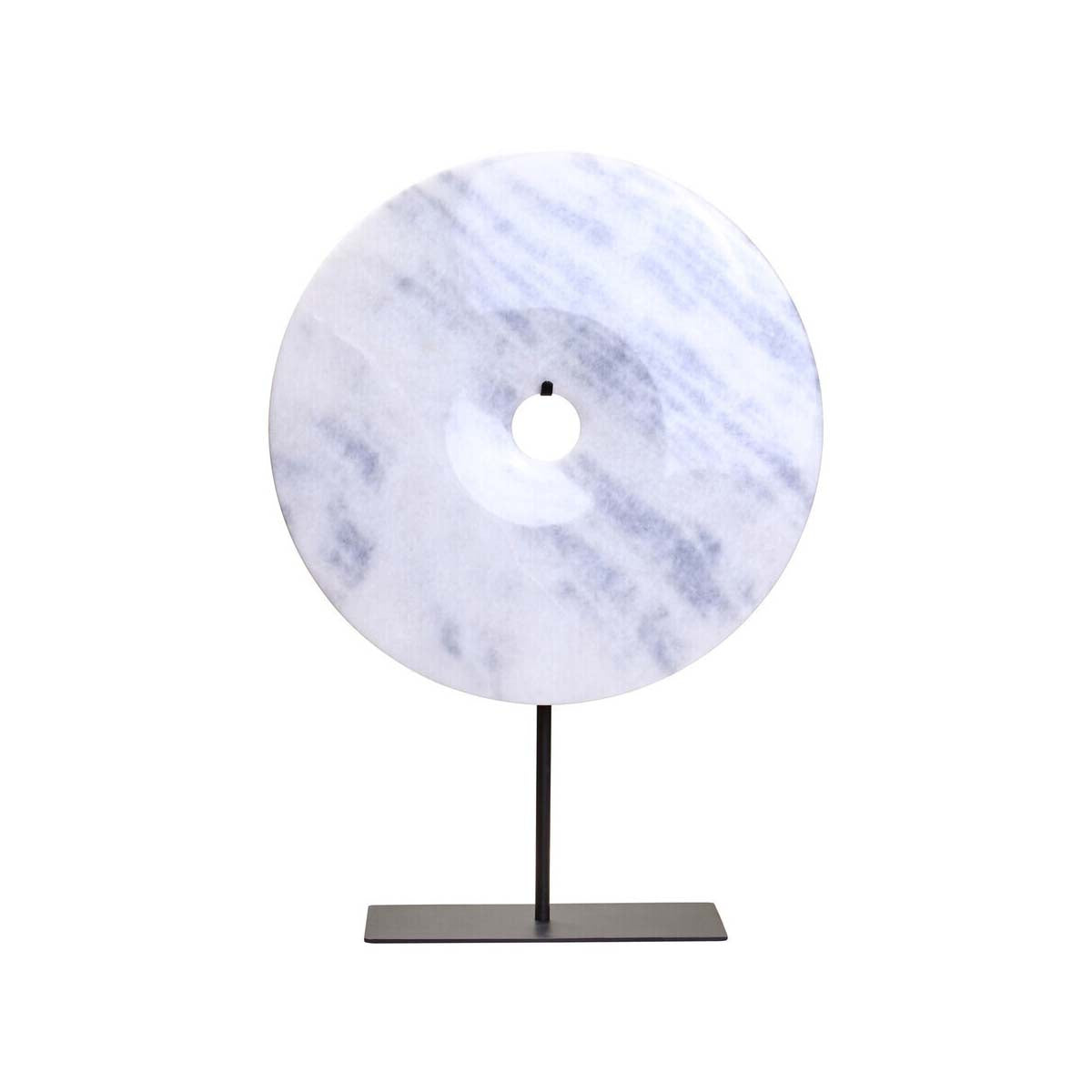 Zoro Extra Large Round White Marble Disc Sculpture