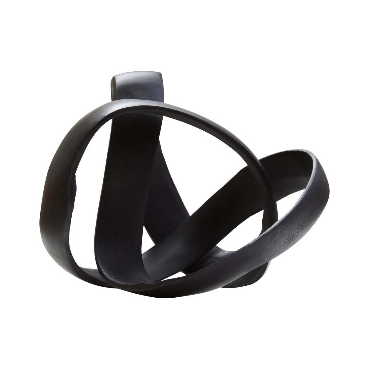 Prato Matt Black Nickel Finish Knot Sculpture