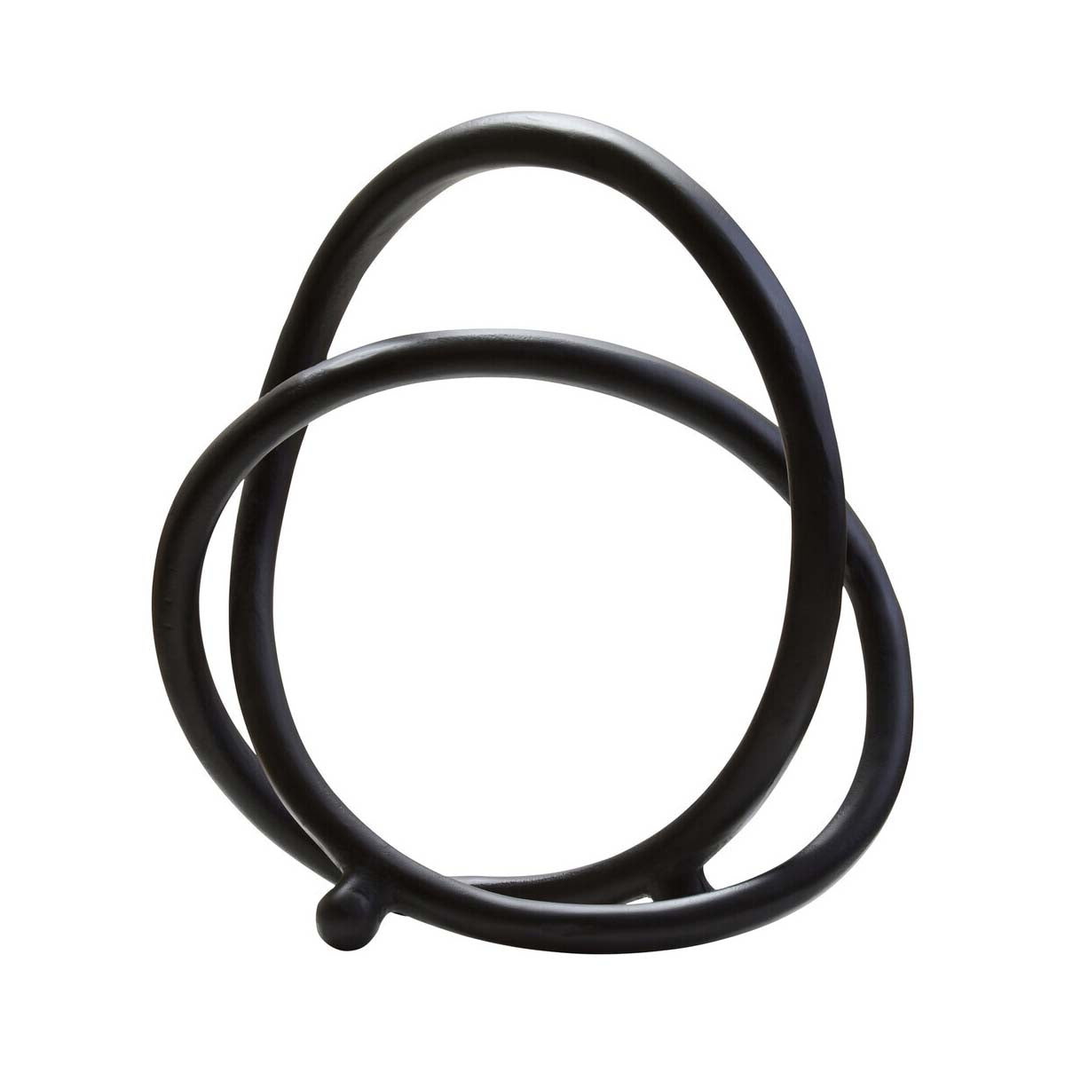 Prato Matt Black Nickel Finish Twist Sculpture