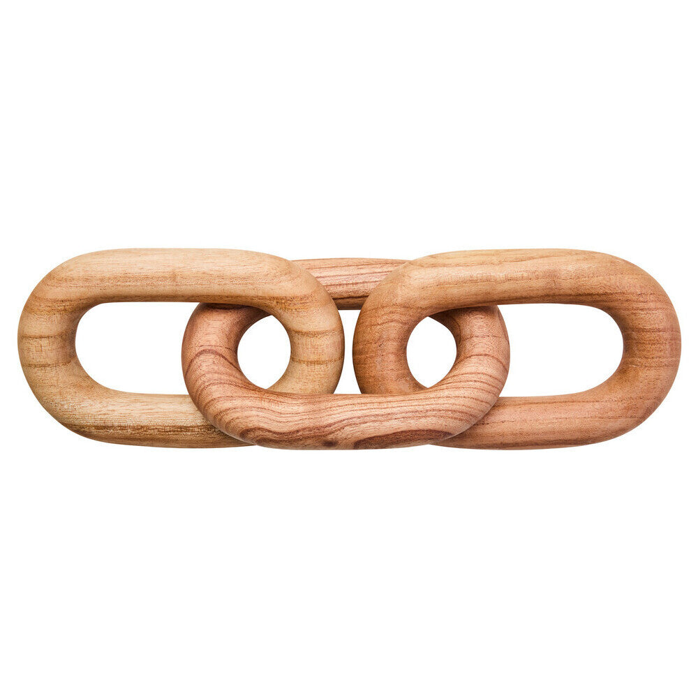 Cato Natural Wood Three Link Chain Decor