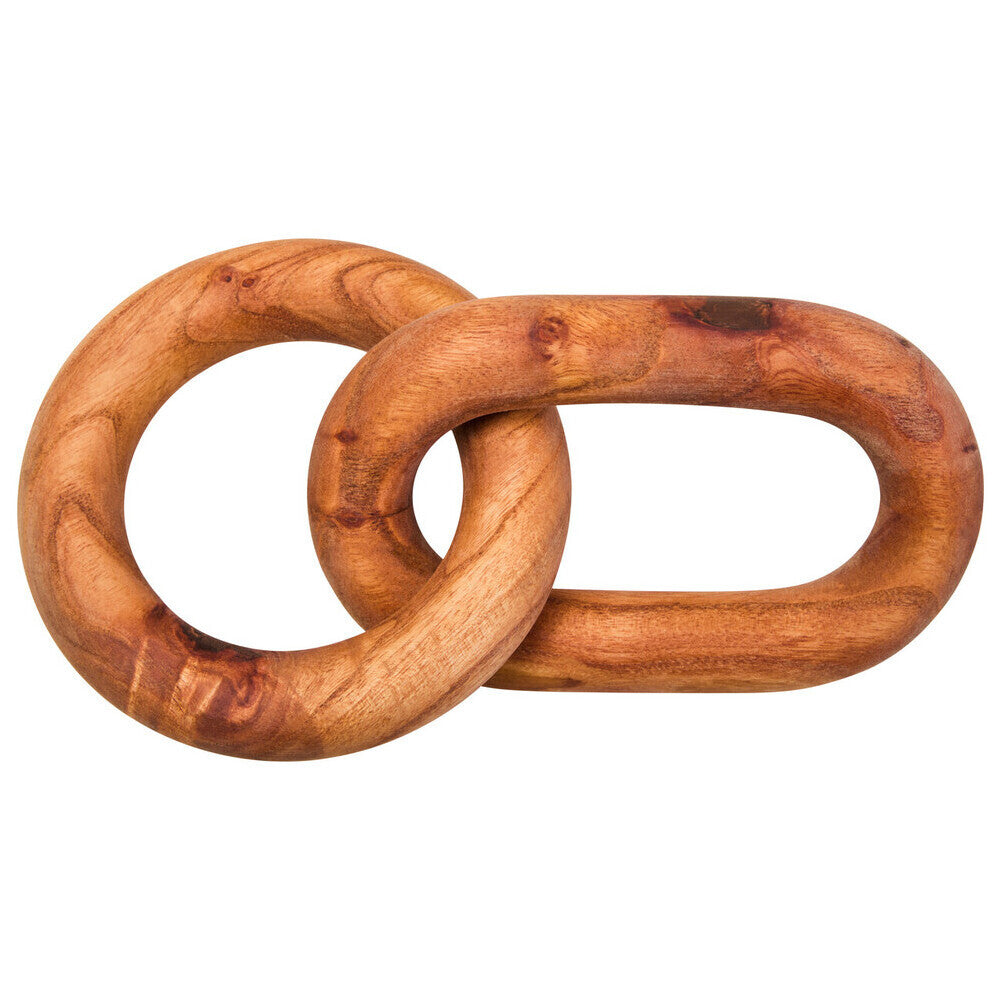 Cato Brown Wood Two Link Chain Decor