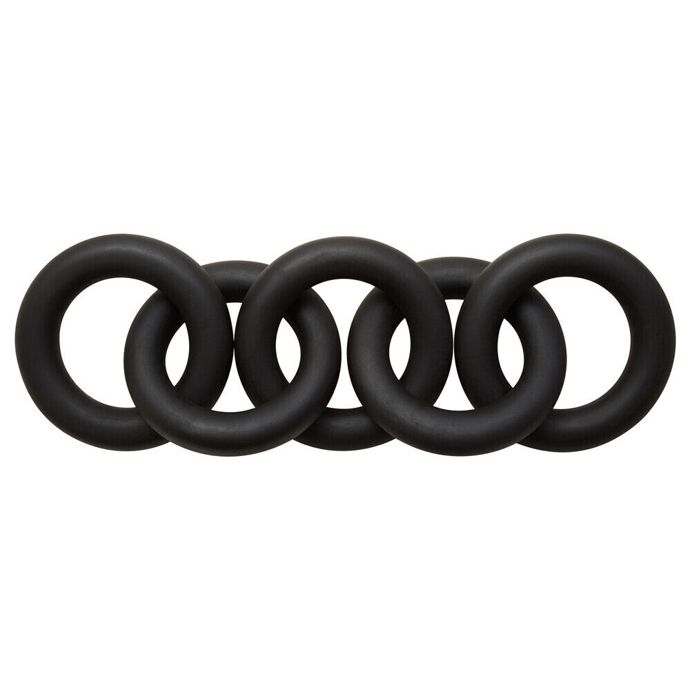 Cato Black Wood Five Link Chain Decor
