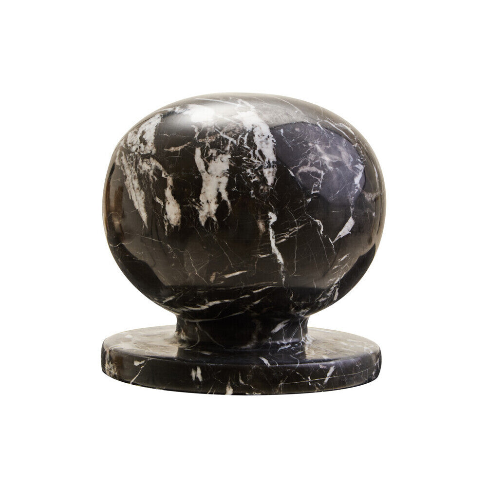 Zoro Black And White Veined Marble Sculpture