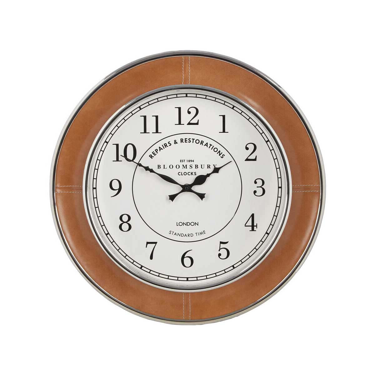 Churchill Tan Genuine Leather Small Wall Clock