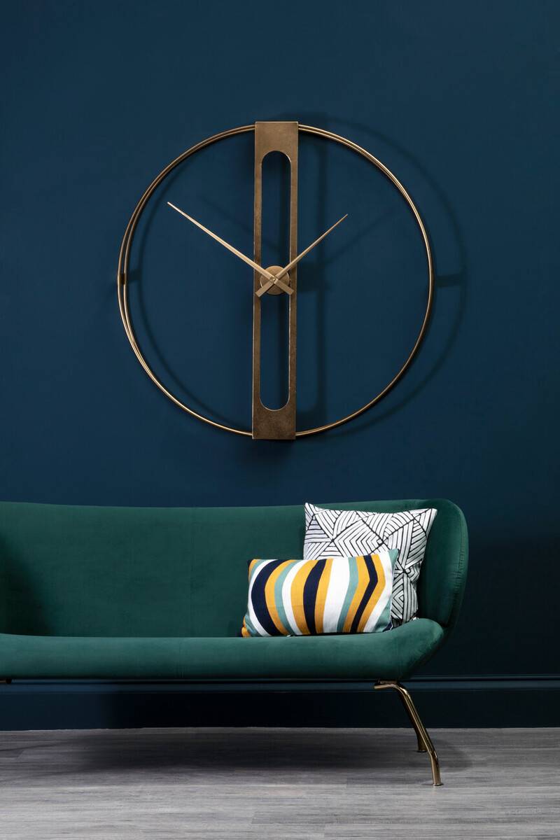 Beauly Gold Finish Dual Ring Wall Clock