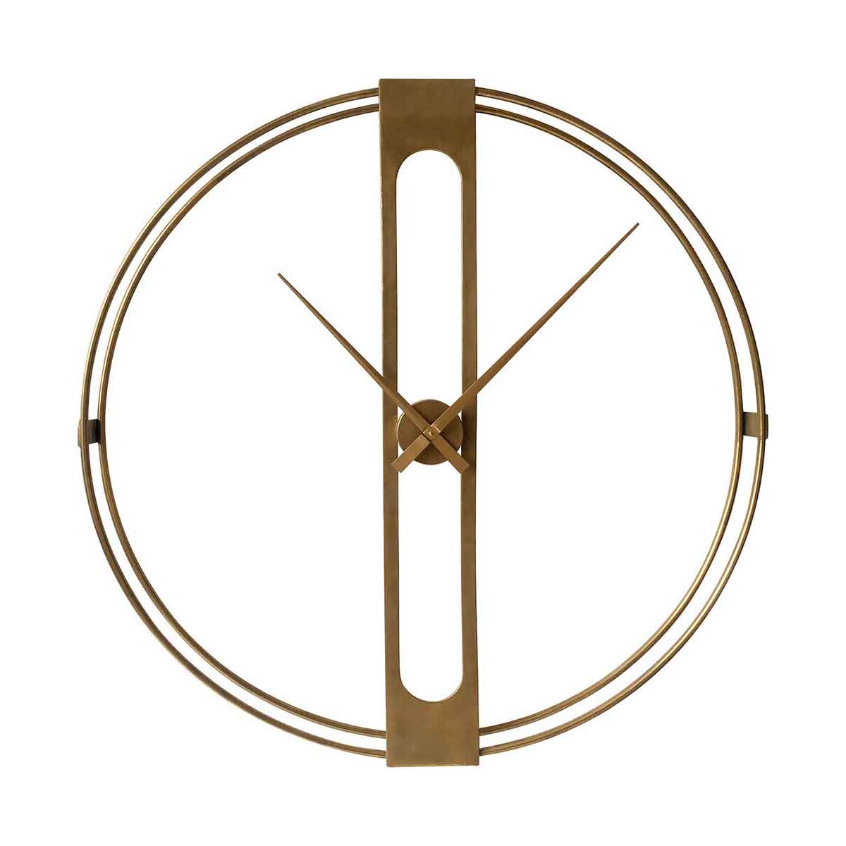 Beauly Gold Finish Dual Ring Wall Clock
