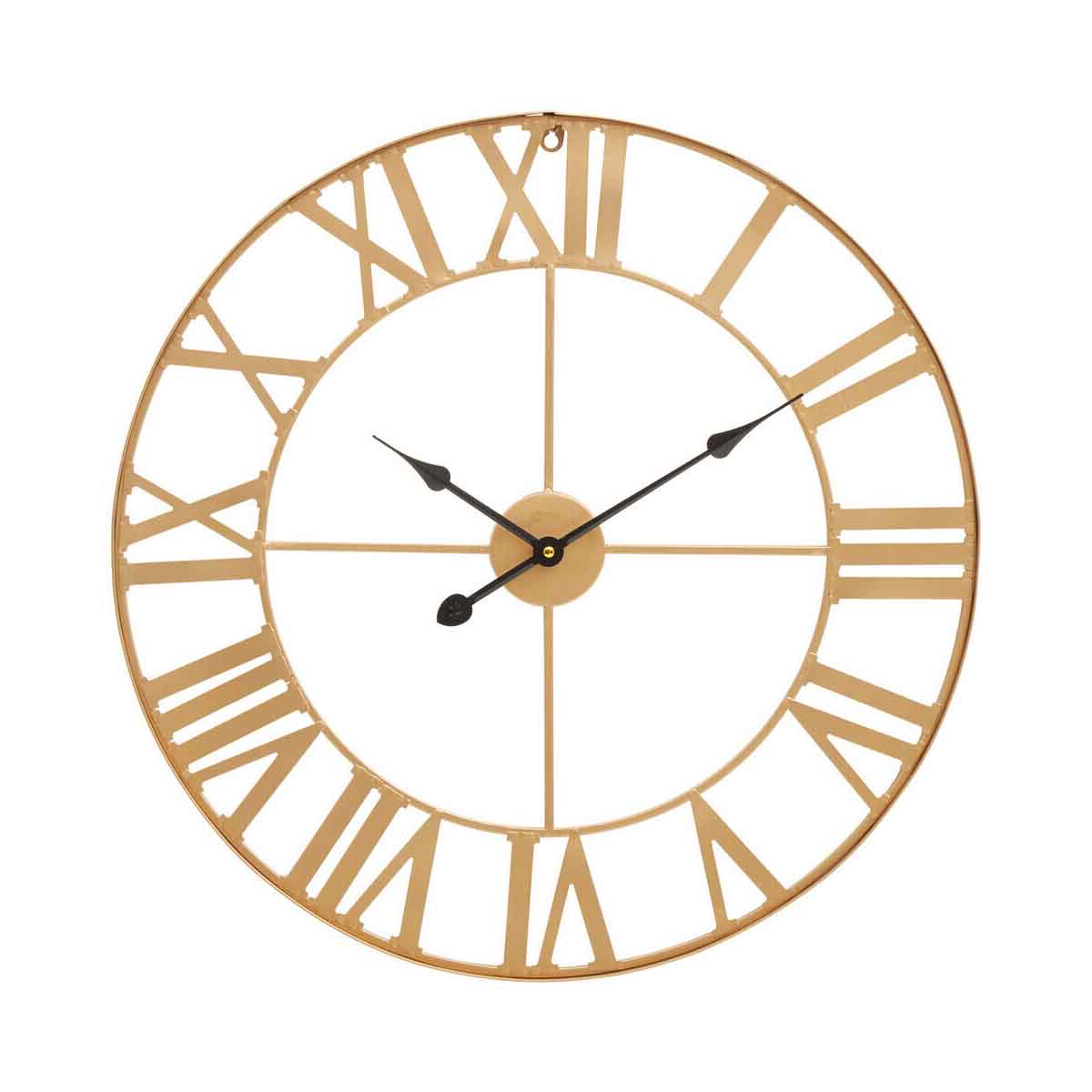 Genova Large Gold Metal Wall Clock