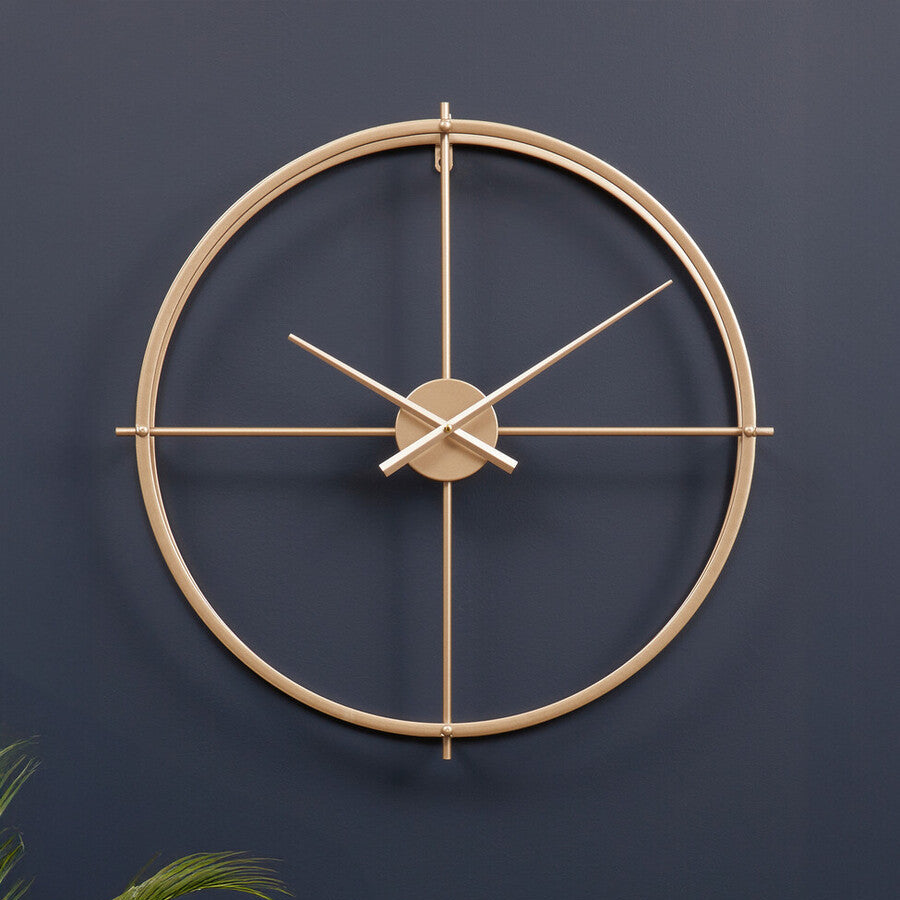 Kent Large Gold Finish Wall Clock