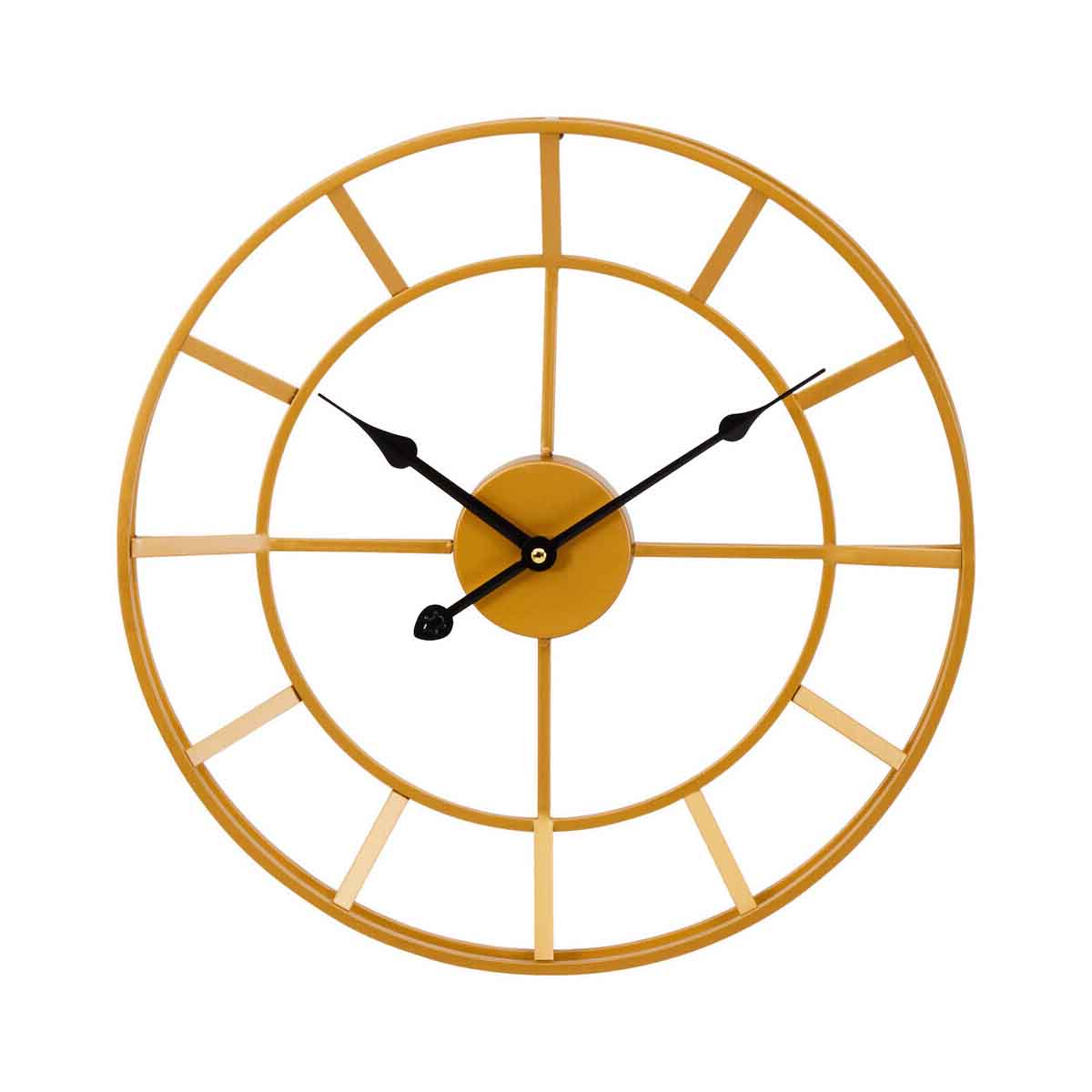 Kent Small Gold Finish Metal Wall Clock