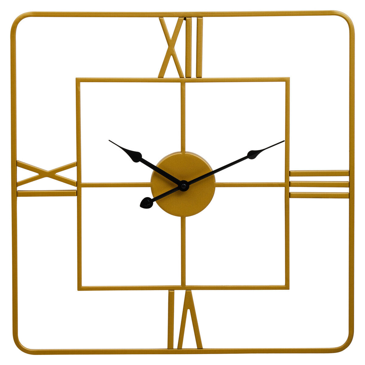 Kent Small Gold Finish Square Wall Clock