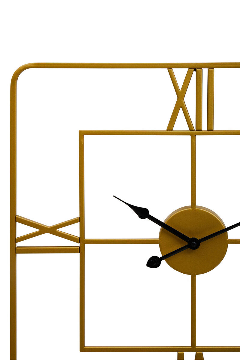 Kent Small Gold Finish Square Wall Clock