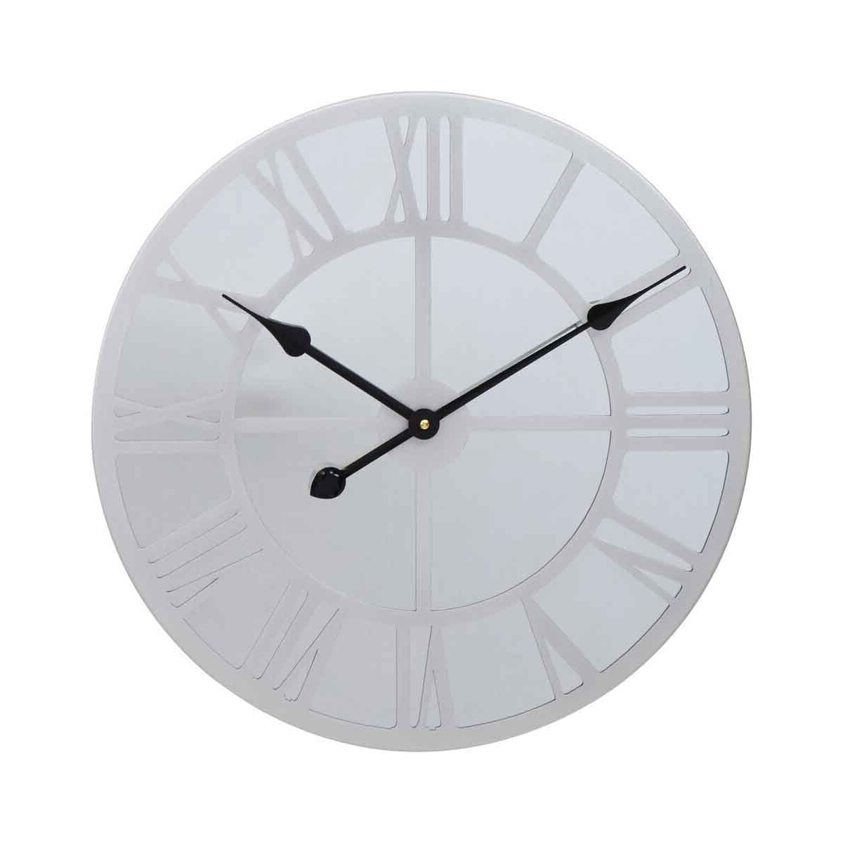 Kent Silver Mirrored Wall Clock
