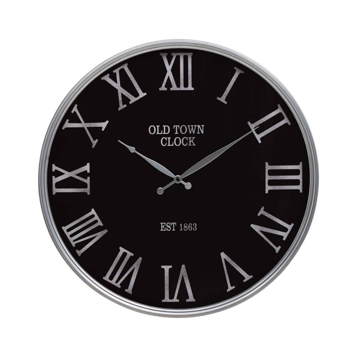 Kent Black And Silver Wall Clock