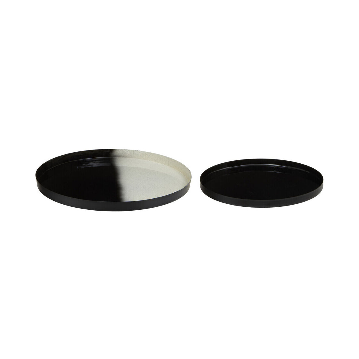 Ramus Set Of Two Black And White Ombre Trays