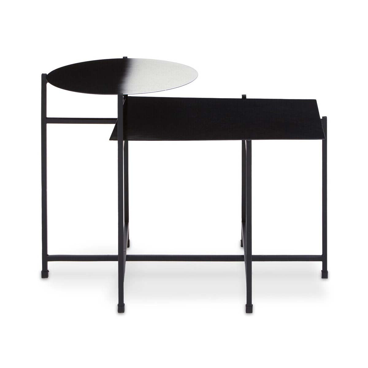 Ramus Two Tier Black And White Ombre Side Table