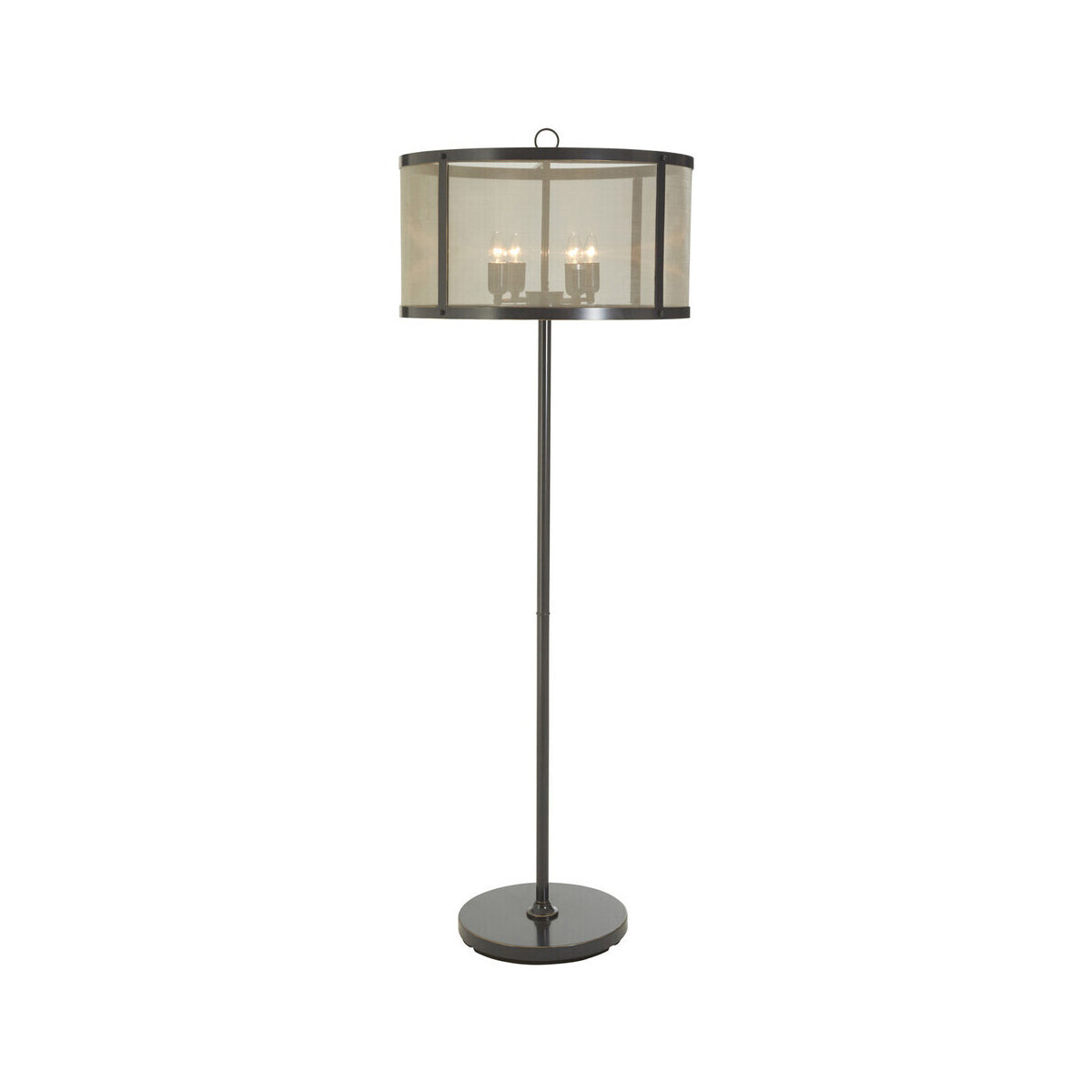 Hampstead Black Finish Floor Lamp With Hints of Gold
