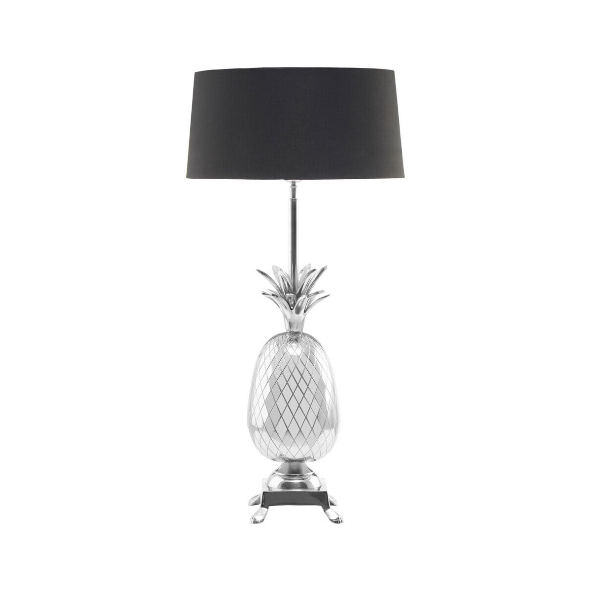 Boho Nickel Finish Pineapple Table Lamp