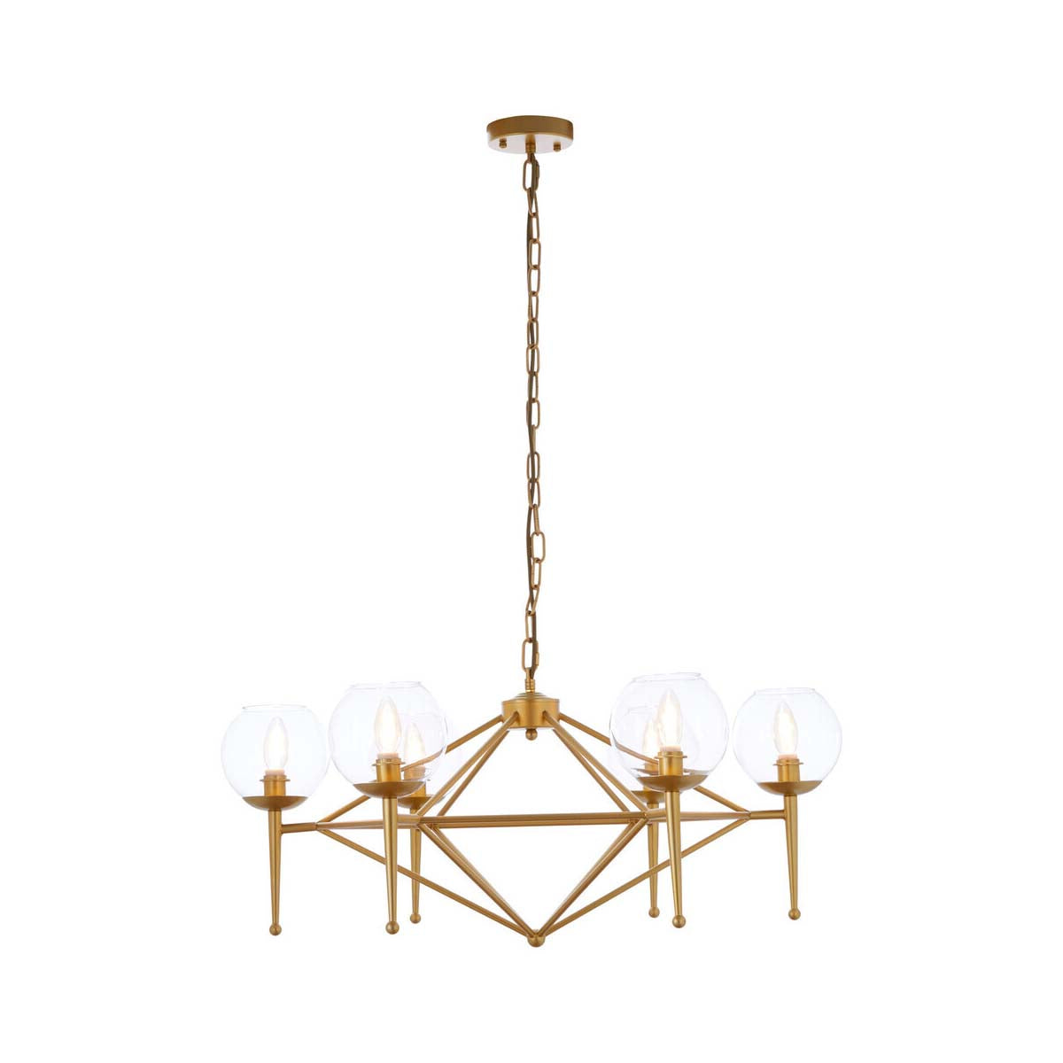 Abira 6 Bulb Geo Pendant Light