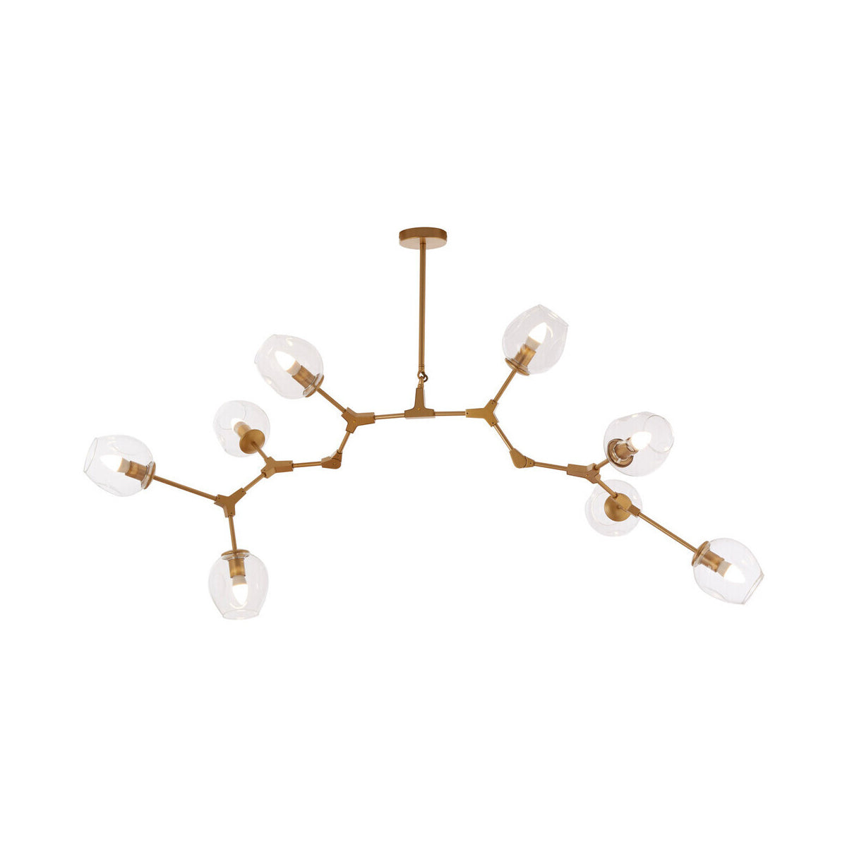 Abira Light Gold 8 Arm Pendant Lamp