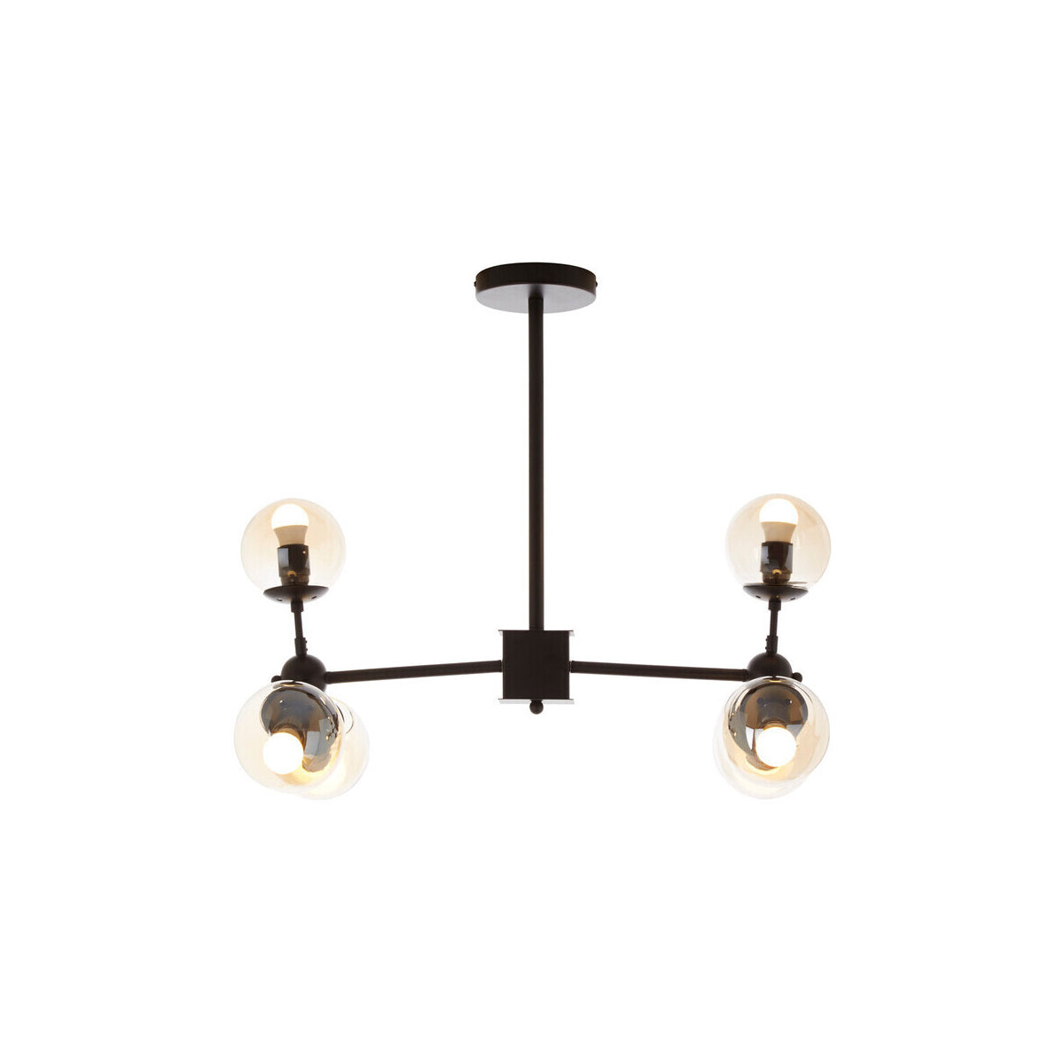 Abira 6 Arm Matte Black Pendant Light