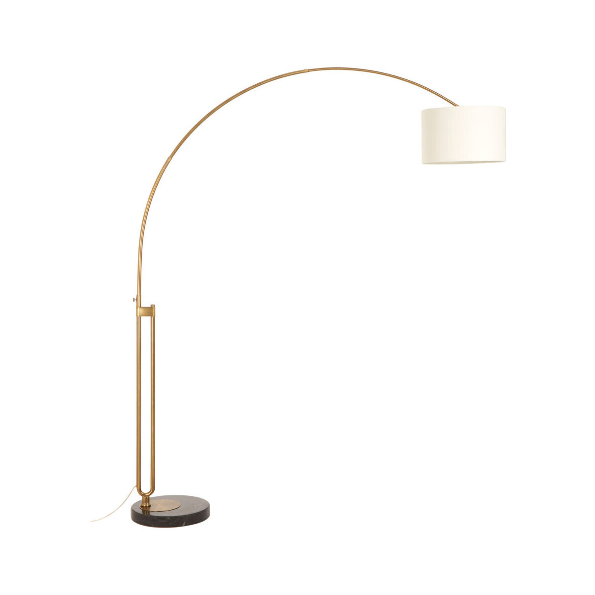 Hubert Brass Finish Arc Floor Lamp