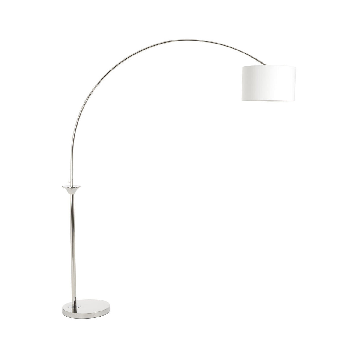 Hubert Nickel Finish Arc Floor Lamp