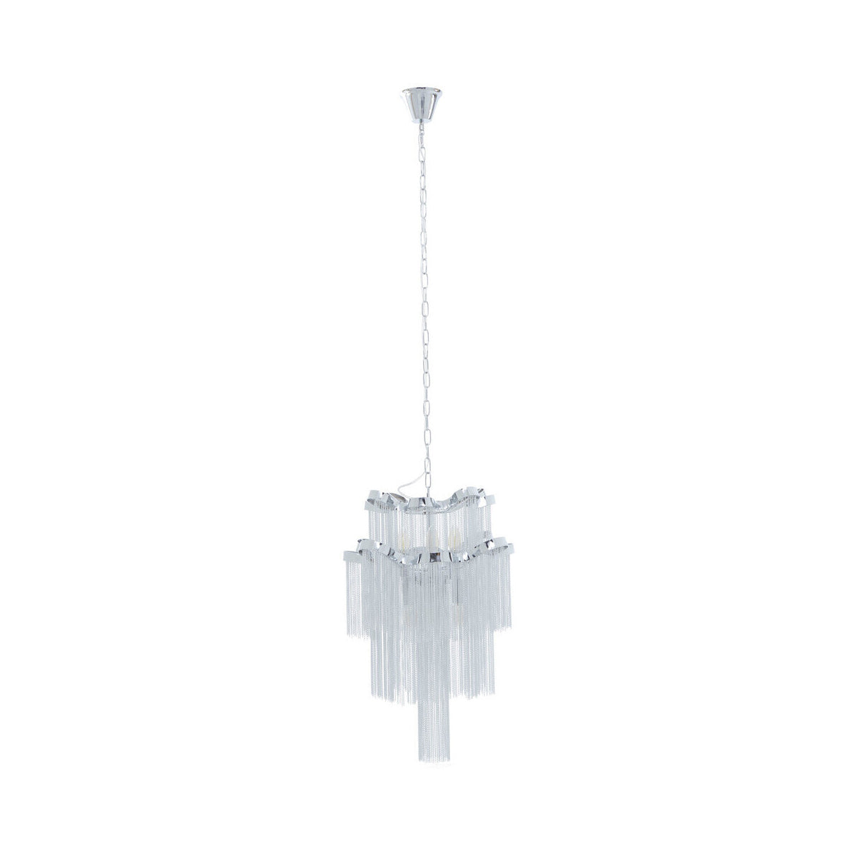 Lerici 2 Tier 6 Light Chrome Pendant 51cm