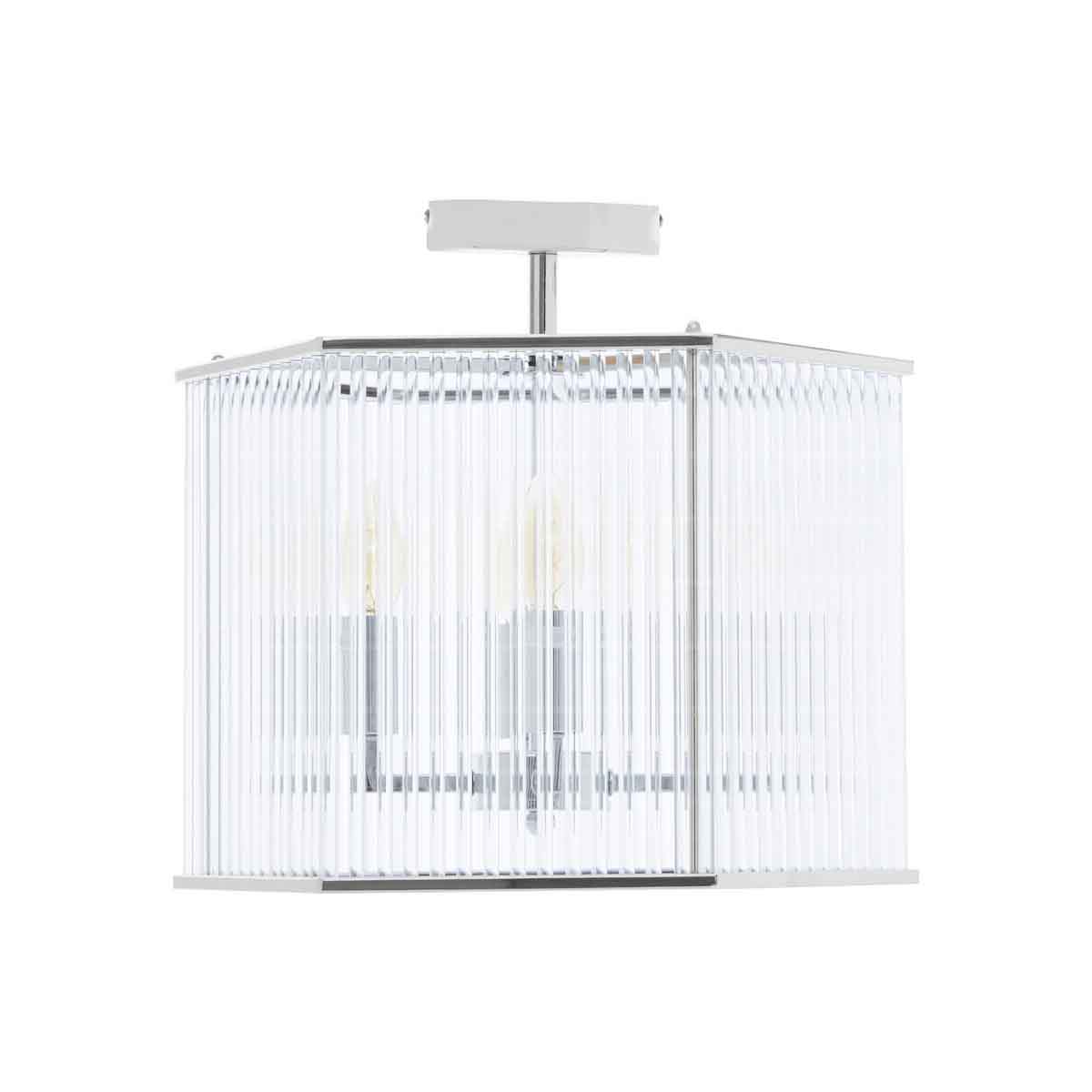 Lerici 4 Light Hexagonal Chrome Pendant