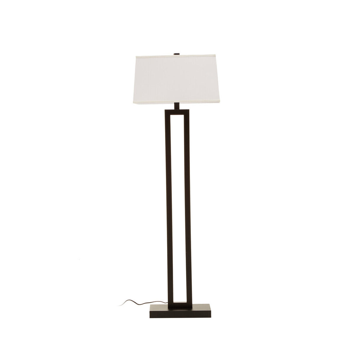 Leora Black and White Floor Lamp