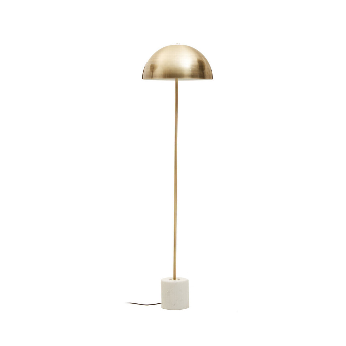 Murdoch Floor Lamp in Brushed Brass and Marble Base