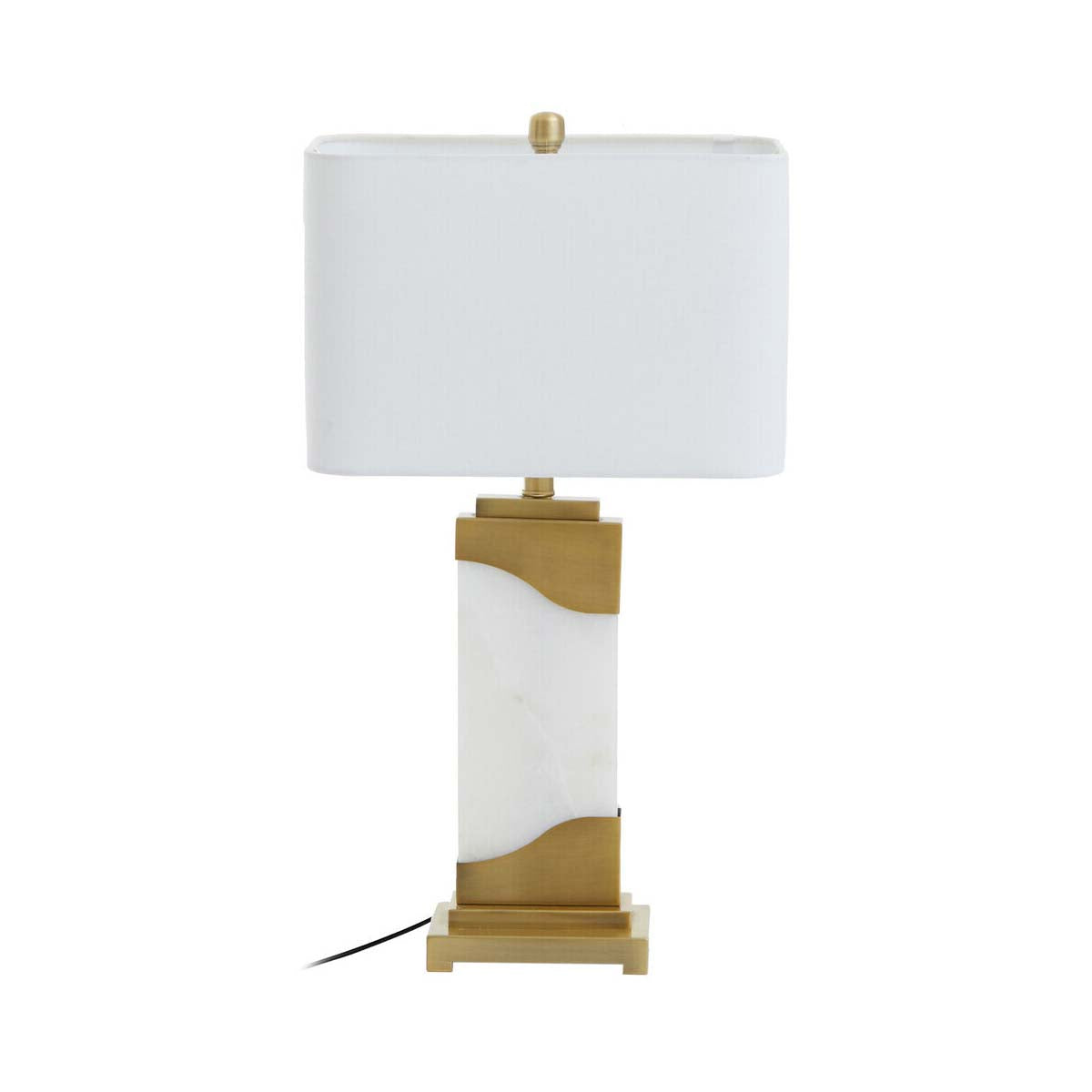 Edith Table Lamp in White Marble and Gold