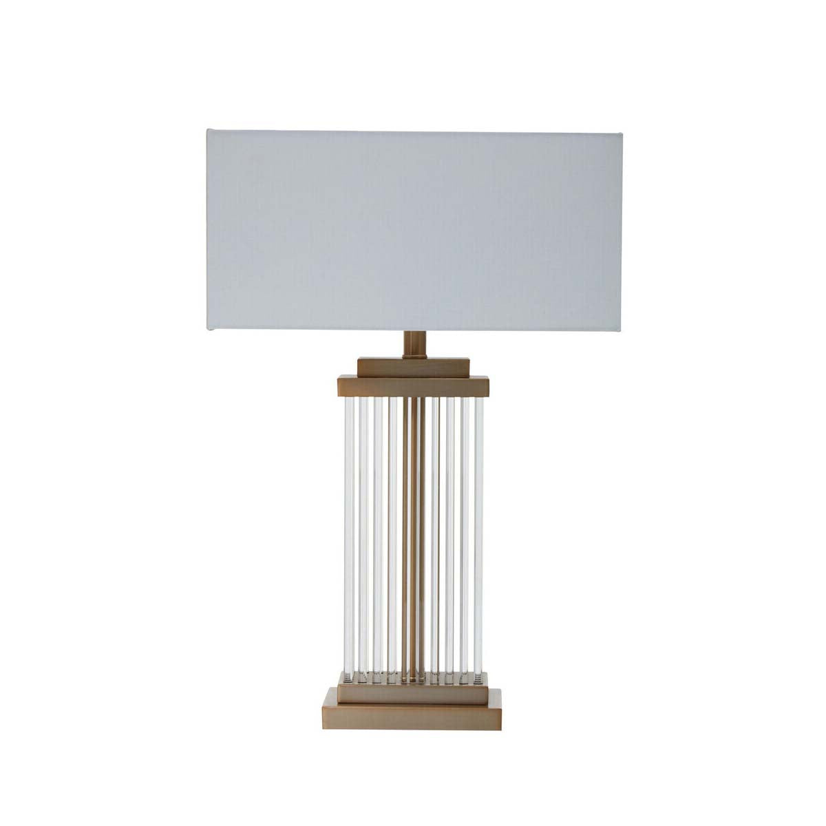 Sabira Golden Metal And Glass Table Lamp