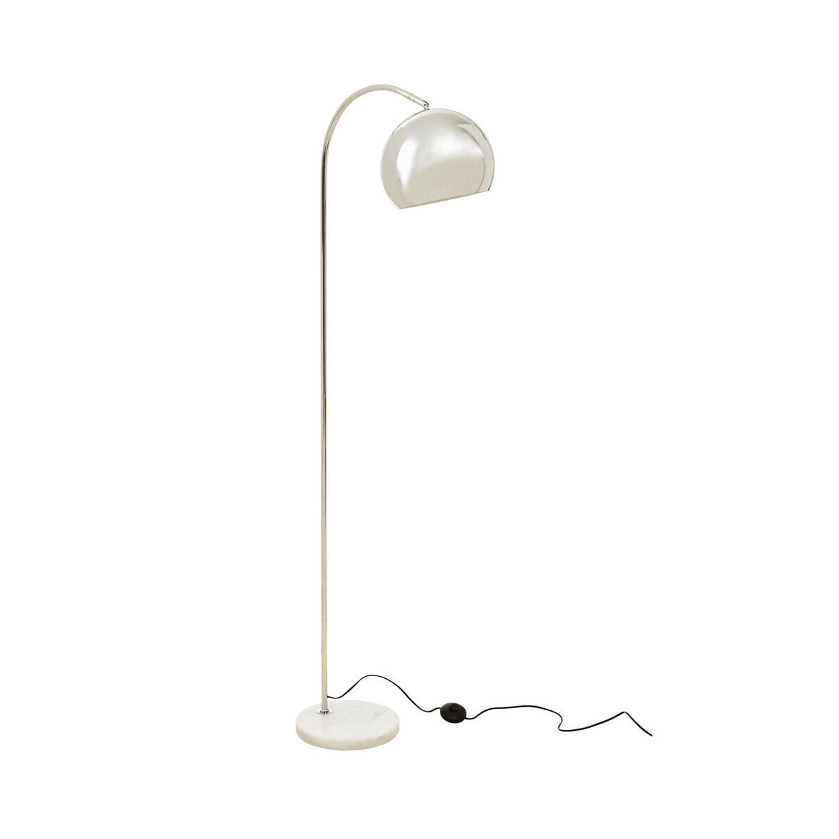 Karter Floor Chrome Finish Lamp With White Base