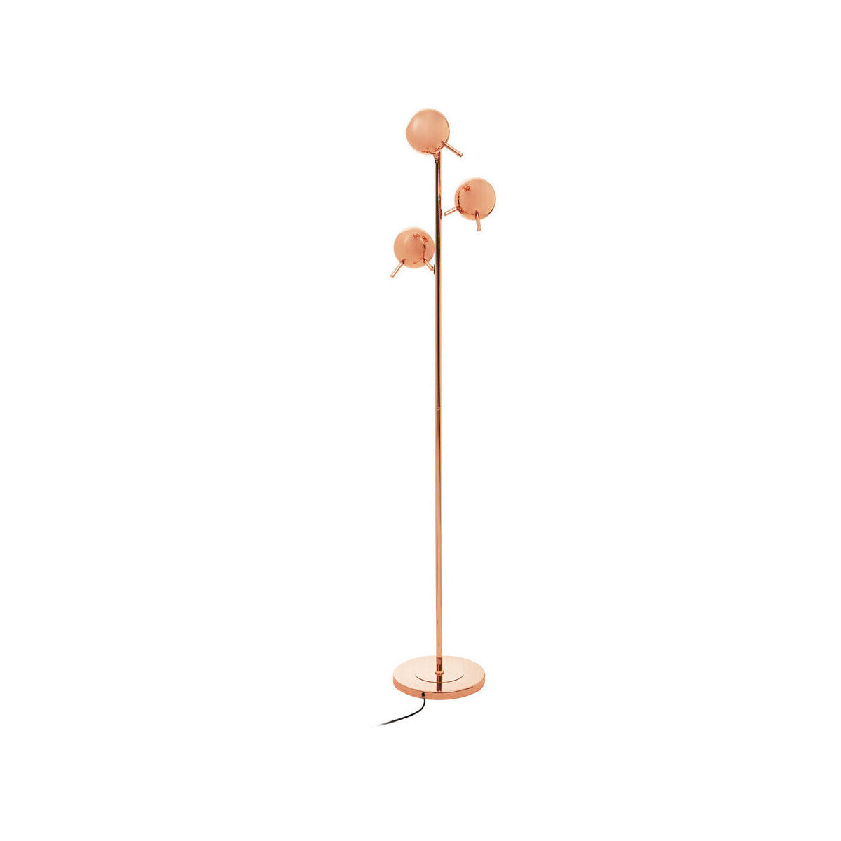 Karter Copper Finish Floor Standing Lamp With Three Lights