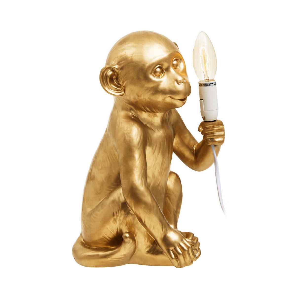 Boho Gold Finish Monkey Lamp