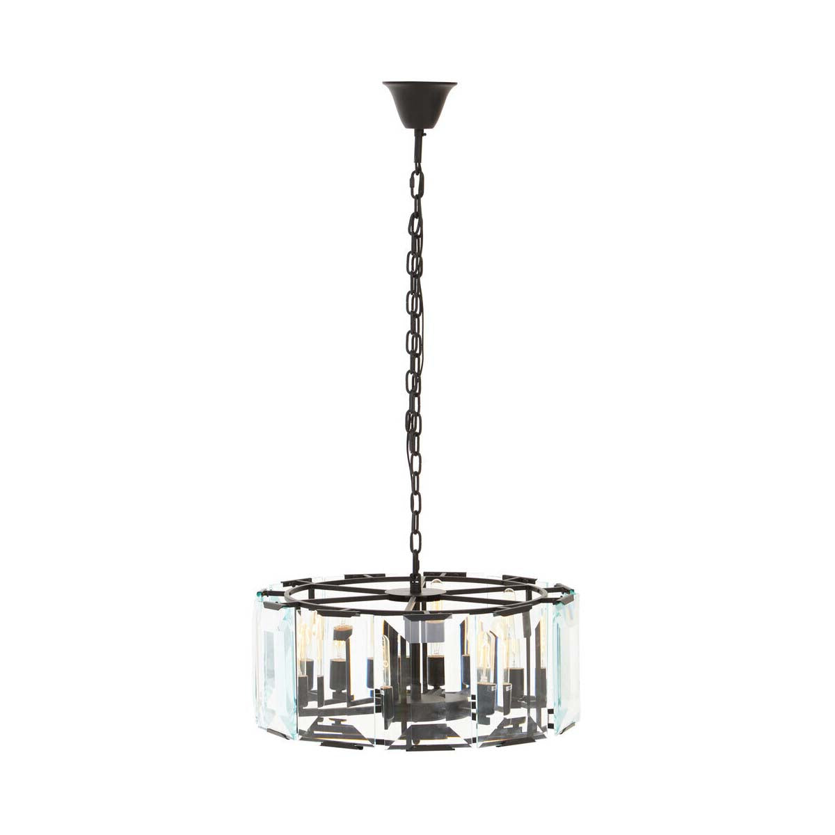 Babylon Small Black 6 Light Chandelier
